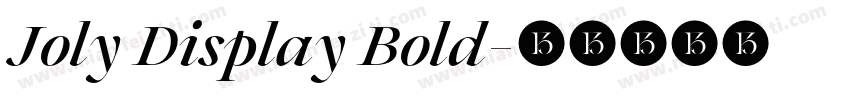 Joly Display Bold字体转换